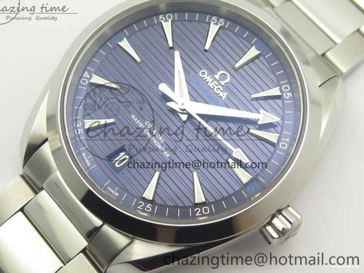 0425 Aqua Terra 150M Master Chronometers VSF 1:1 Best Edition Deep Blue Dial Silver Hand on SS Bracelet A8900 Super Clone HighPerformance 8013